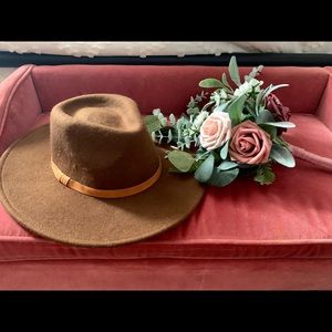 Brown Wide Brim Hat